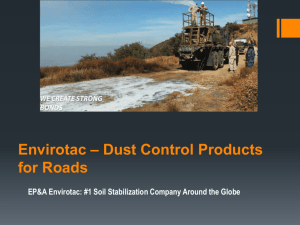 Envirotac – Dust Control Products for Soil Stabilization Industry