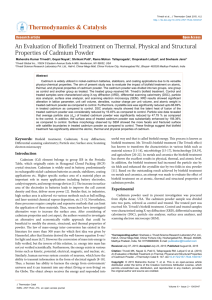 An Evaluation of Biofield Treatment on Thermal, Physical and Structural Properties of Cadmium Powder