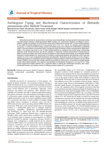 Antibiogram Typing and Biochemical Characterization of Klebsiella pneumoniae after Biofield Treatment