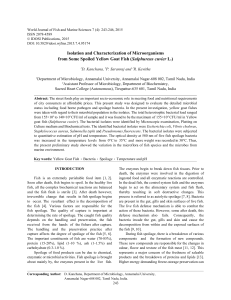 Spoiled Fish Microorganisms: Isolation & Characterization