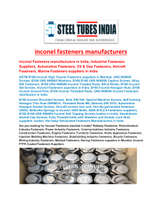 inconel fasteners manufacturers