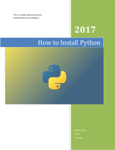How to Install Python - SIITGo