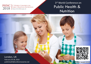 3rd World Congress on Public Health and Nutrition