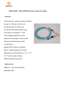 100G QSFP28 SR4 AOC cable from SINOVO