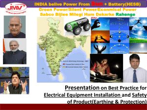 Hybrid Battery +Solar PV Grid Tie Power Project Presentation by JMV LPS