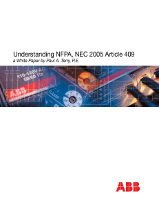 Understanding NFPA, NEC 2005 Article 409 -ABB