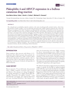 Plakophilin 4 and ARVCF in a bullous cutaneous drug reaction Cohen