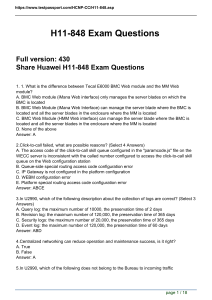 2018 Testpassport H11-848 Practice Quetions