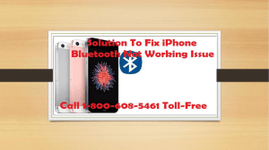 How to Fix iPhone Bluetooth Not Working Issue? Call 1-800-608-5461