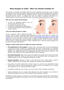 Nose Surgery in India - Why You should consider it