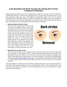 Look Beautiful and Much Younger By Taking Dark Circles Treatment In Mumbai
