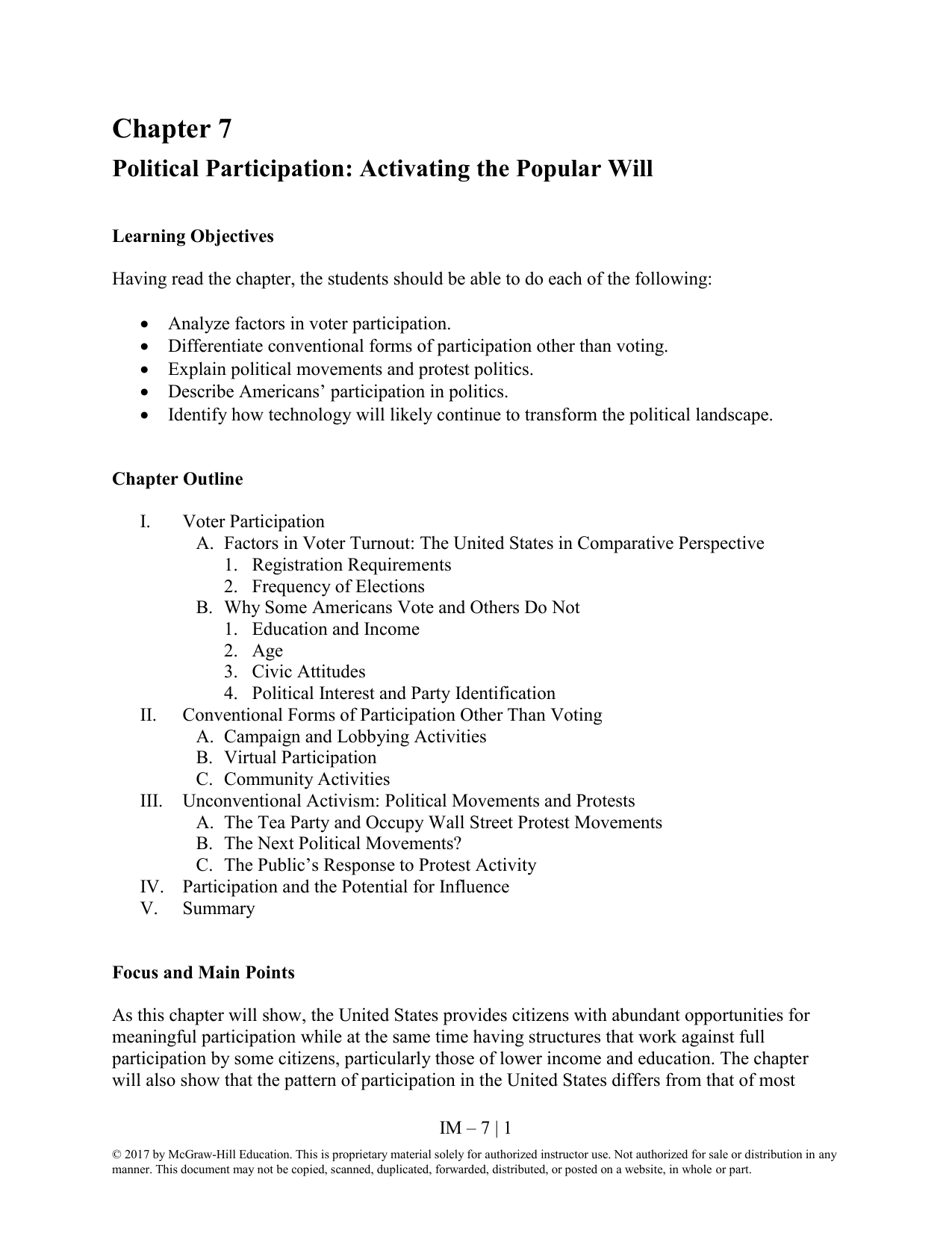 political participation essay outline