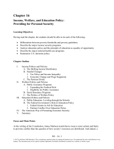 Ch16 Income, Welfare, and Education Policy-us government