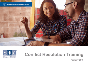 PPT Conflict Resolution Training for Supervisors