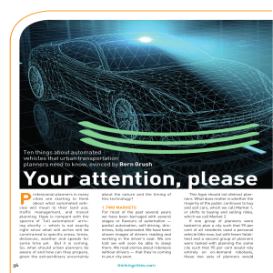 Your Attention, Please  (Automated Vehicles for Thinking Cities Nov 2018)