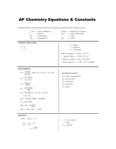 Chem AP Formula Sheet