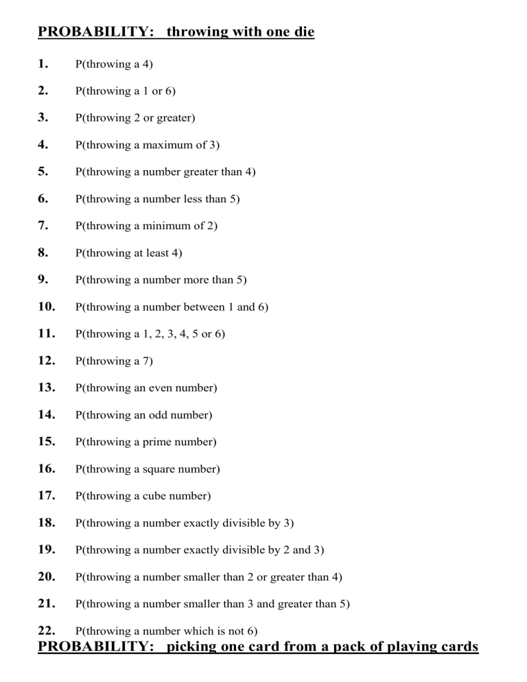 single-events-probability