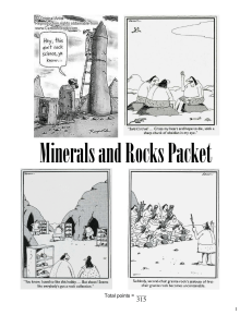 Minerals and Rocks packet