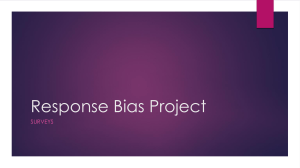 Response Bias Project
