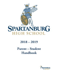 Spartanburg High School Student Handbook 18-19