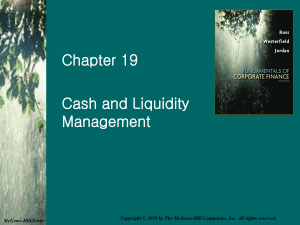 Cash & Liquidity Management: College Finance Presentation