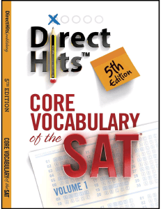 Direct Hits Core Vocabulary of the SAT 5th Edition