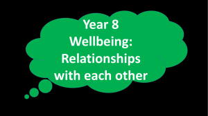 Relationships Year 8 Wellbeing
