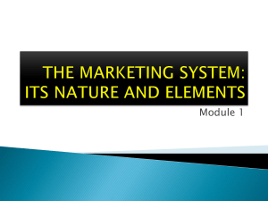 THE MARKETING SYSTEM