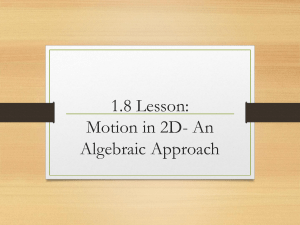 1.8 Lesson Vector Addition Algebra Approach