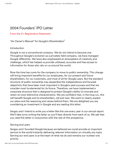 Google letters to shareholders (ALL)