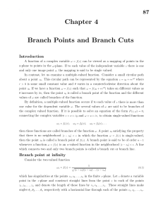 Branch Points and Branch Cuts