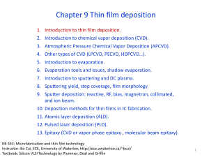 Chapter 9 Thin film deposition   I
