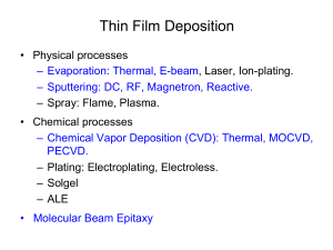 Nanometer Thin film deposition 20130516