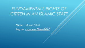 Fundamentals Rights Of Citizen In an Islamic State