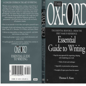 Essential Guide to Writing - 2000