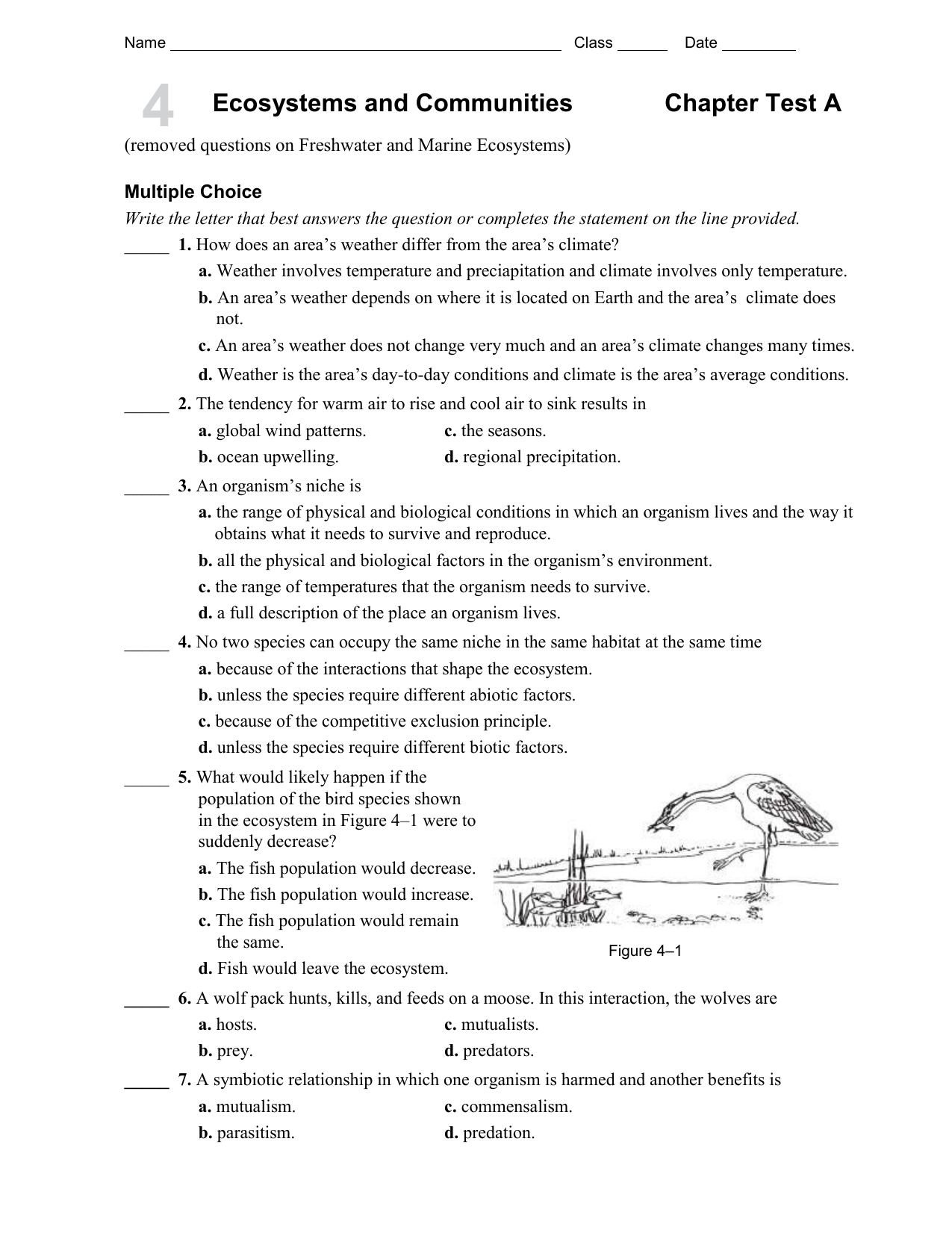 Ch 4 Ecosystems And Munities