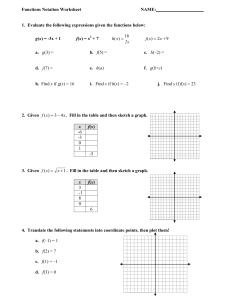  Function notation WS 