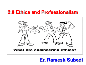 2.0 Ethics and professionalism