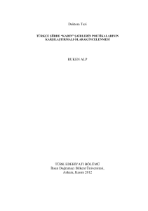 TÜRKÇE ŞİİRDE KADIN ŞAİRLERİN POETİKALARININ KARŞILAŞTIRMALI OLARAK İNCELENMESİ - RUKEN ALP