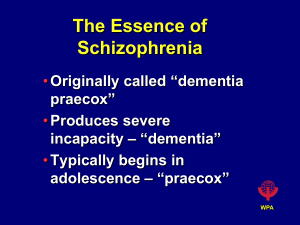 the essence of schizophrenia