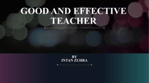 GOOD ANF EFFECTIVE TEACHER