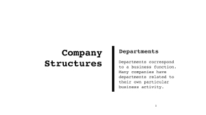 Company Structures 