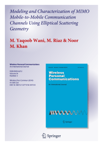 Modeling and Characterization of MIMO Mobile-to-Mobile Communication Channels Using Elliptical Scattering Geometry