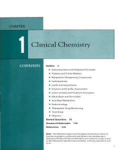 Chapter 01 - Clinical Chemistry