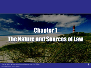 Nature and Sources of Law