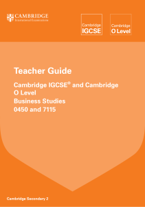  Business Studies Teacher Guide 