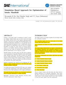 [2]Simulation Based Approach for Optimization of Intake Manifold