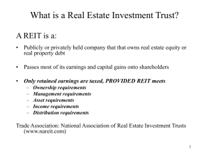 Chapter 21 REITs
