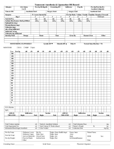 Tumescent Anesthesia Liposuction OR Record