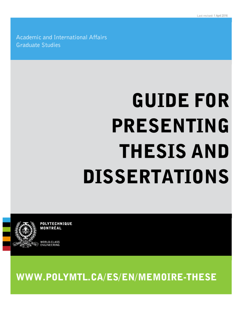 presentation of theses policy manchester